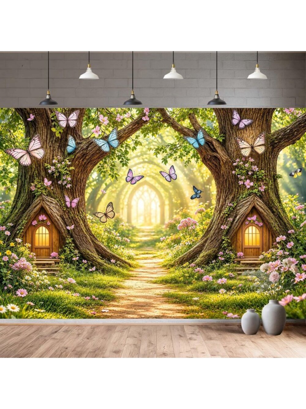 Enchanted Forest Backdrop Fairy Tale Enchanted Magic Garden Wonderland Floral